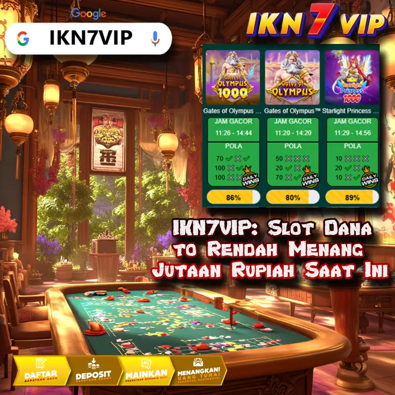 IKN7VIP: Slot Dana to Rendah Menang Jutaan Rupiah Saat Ini